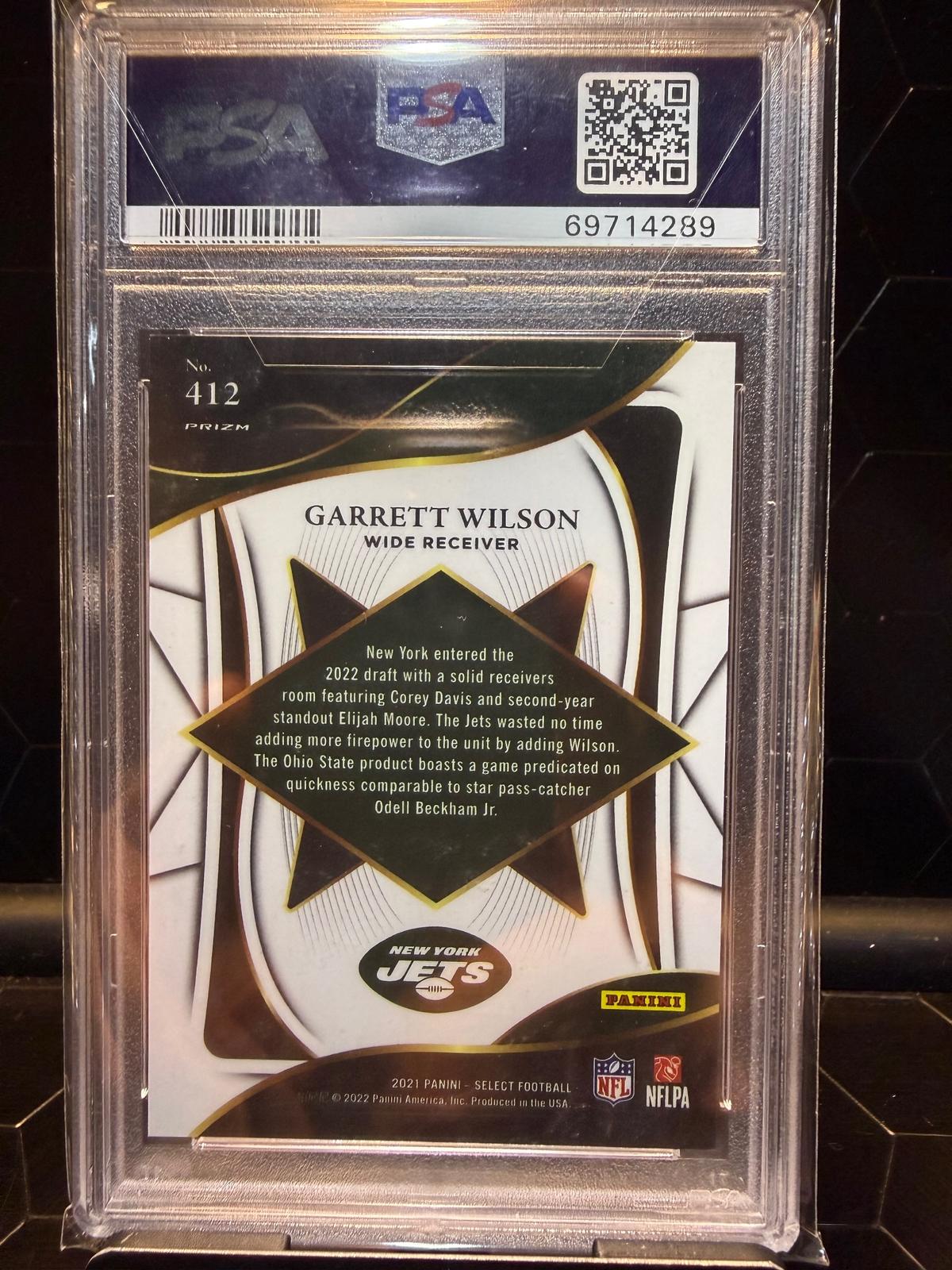 2021 Panini Select Garrett Wilson #412 XRC PSA 10