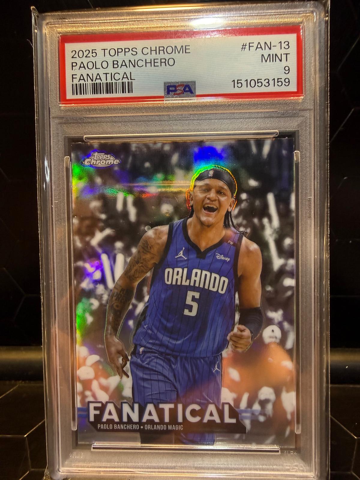 2025–26 Topps Chrome Paolo Banchero #FAN-13 Fanatical PSA 9