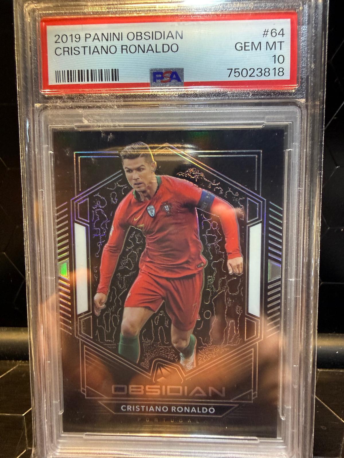 2019 Panini Obsidian Cristiano Ronaldo #64 023/165 PSA 10