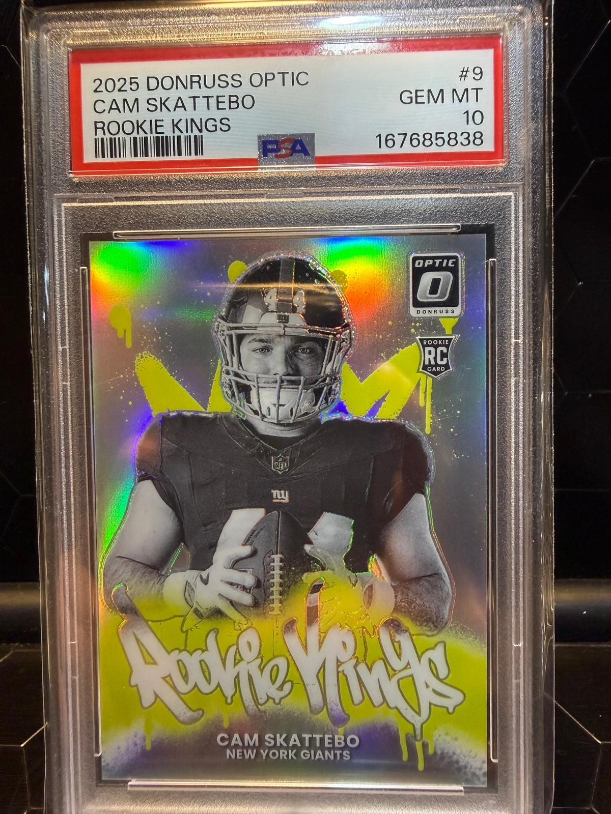 2025 Donruss Optic Cam Skattebo #9 Rookie Kings RC PSA 10
