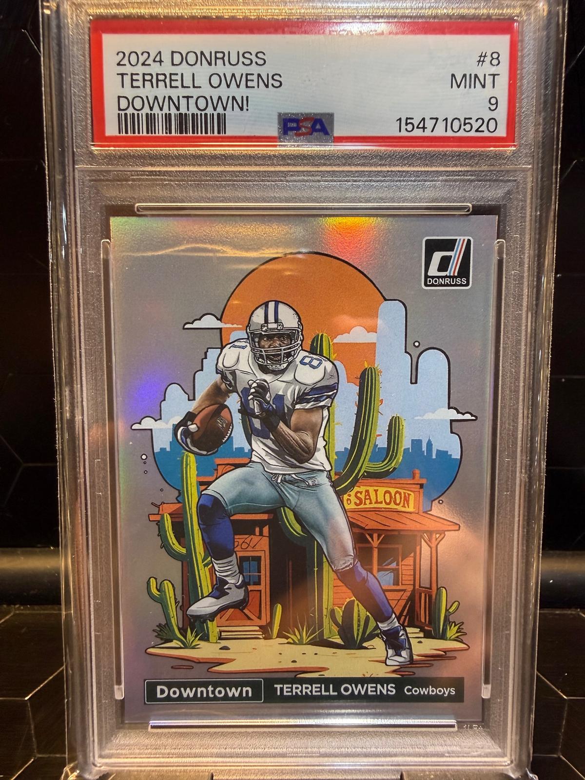 2024 Panini Donruss Terrell Owens #8 Downtown PSA 9