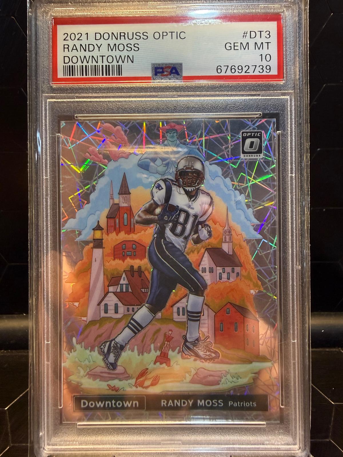 2021 Panini Donruss Optic #DT3 Randy Moss Downtown PSA 10
