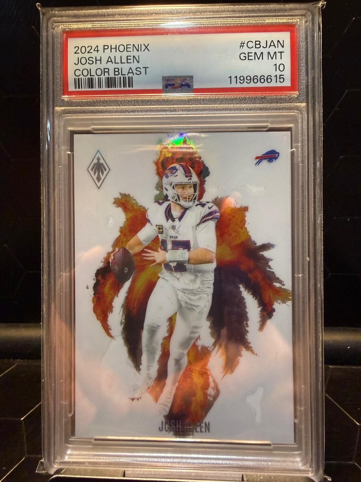 2024 Panini Phoenix Josh Allen #CB-JAN Color Blast PSA 10