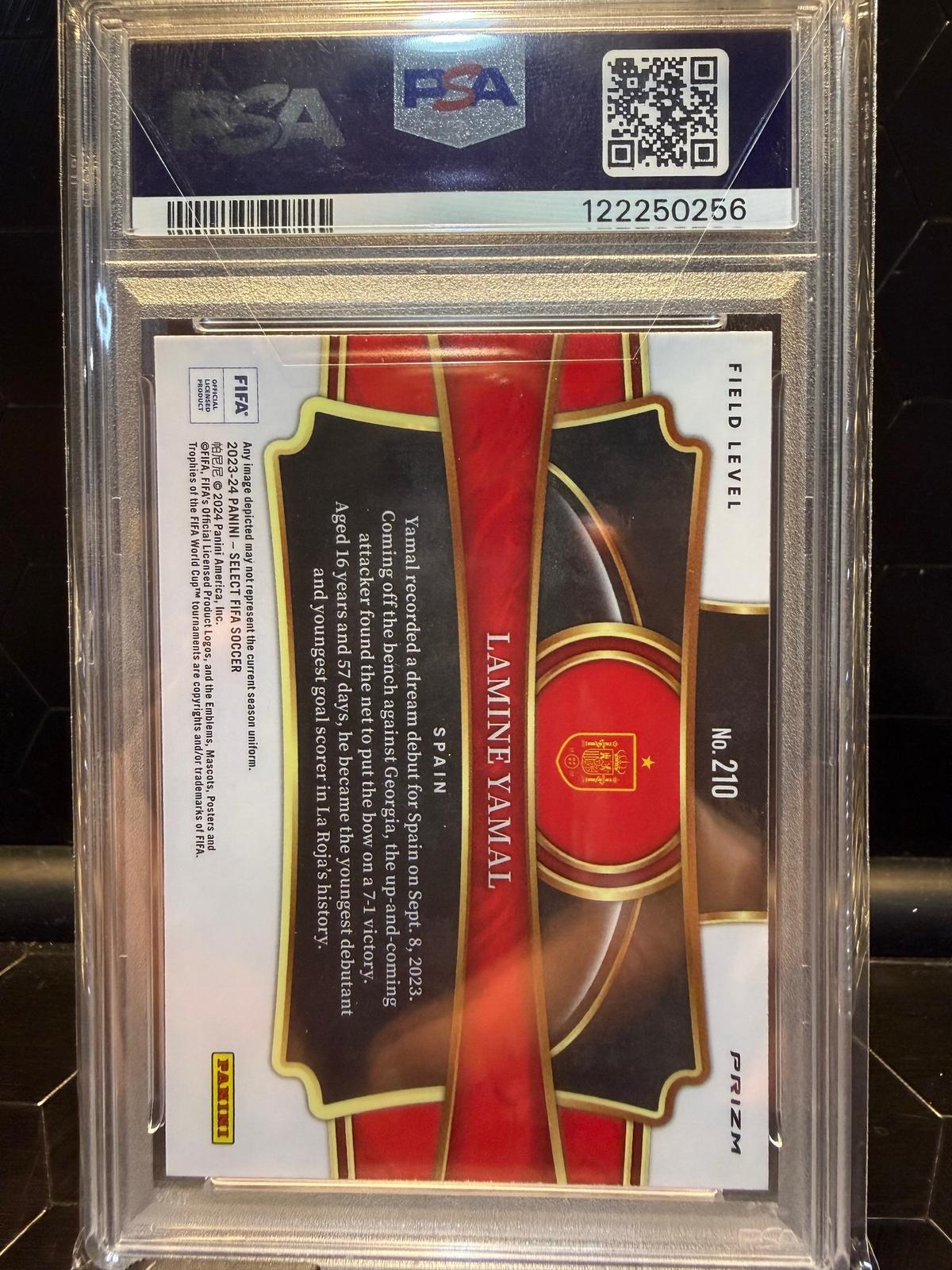 2023-24 Panini Select #210 Lamine Yamal Purple Mojo PSA 10