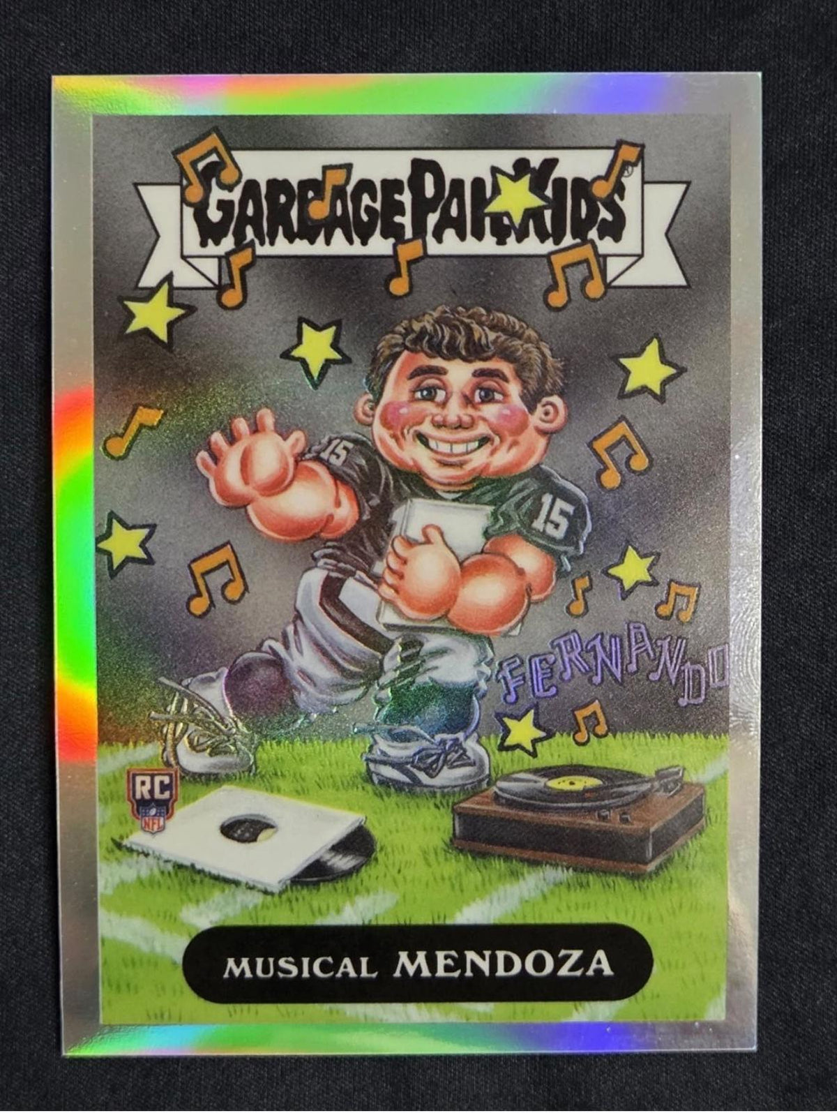 2026 Topps Chrome Fernando Mendoza #NFLG-FM Garbage Pail Kids Musical Mendoza RC