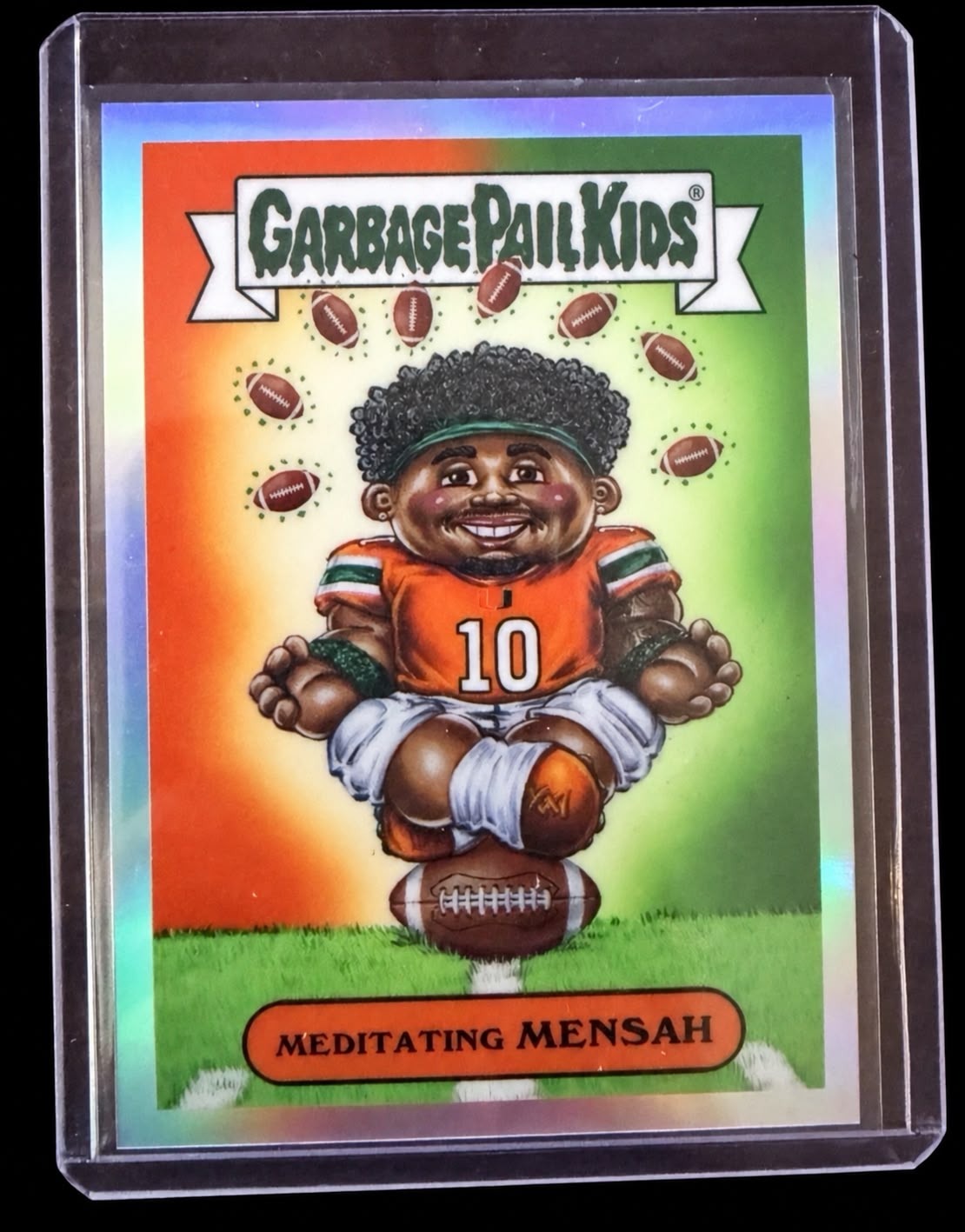 2026 Topps Chrome Darian Mensah #NILG-DME Garbage Pail Kids Meditating Mensah