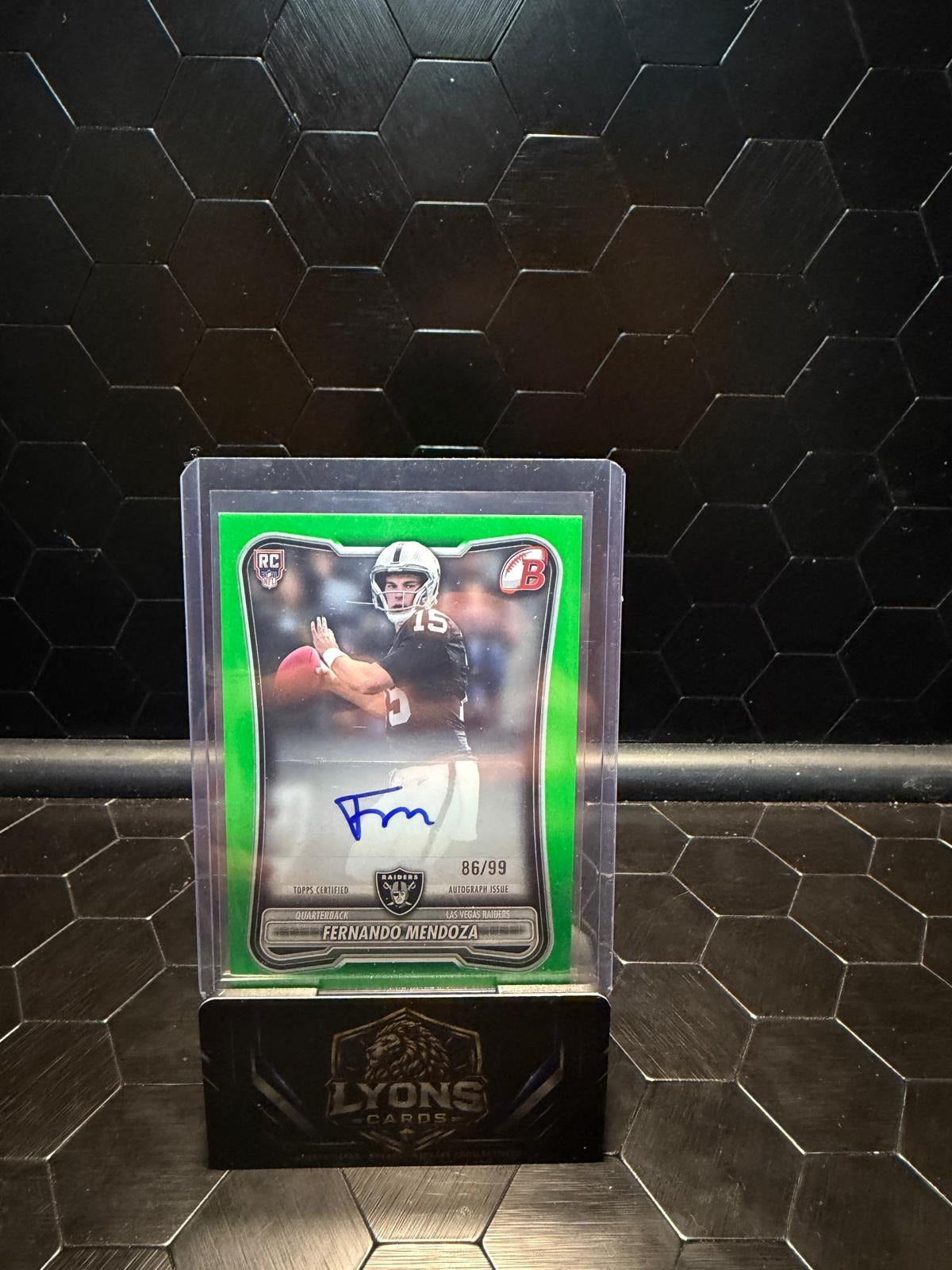 2026 Bowman Football Fernando Mendoza #BPRA-FM Green Rookie Autograph /99