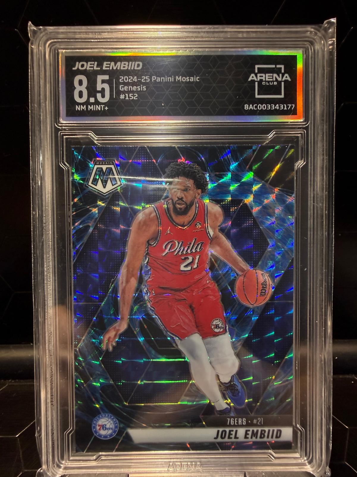 2024-25 Panini Mosaic Joel Embiid #152 Genesis Arena Club 8.5