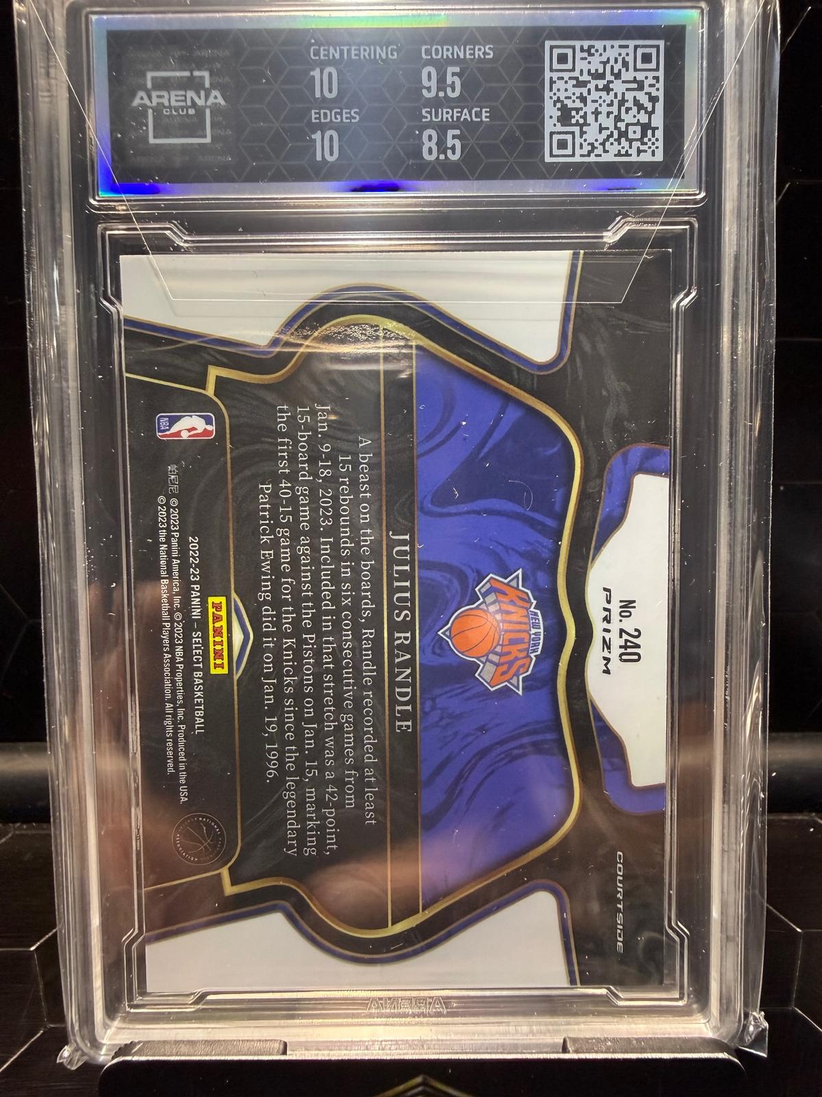 2022–23 Panini Select Julius Randle #240 Courtside Cosmic Prizm Arena Club 9