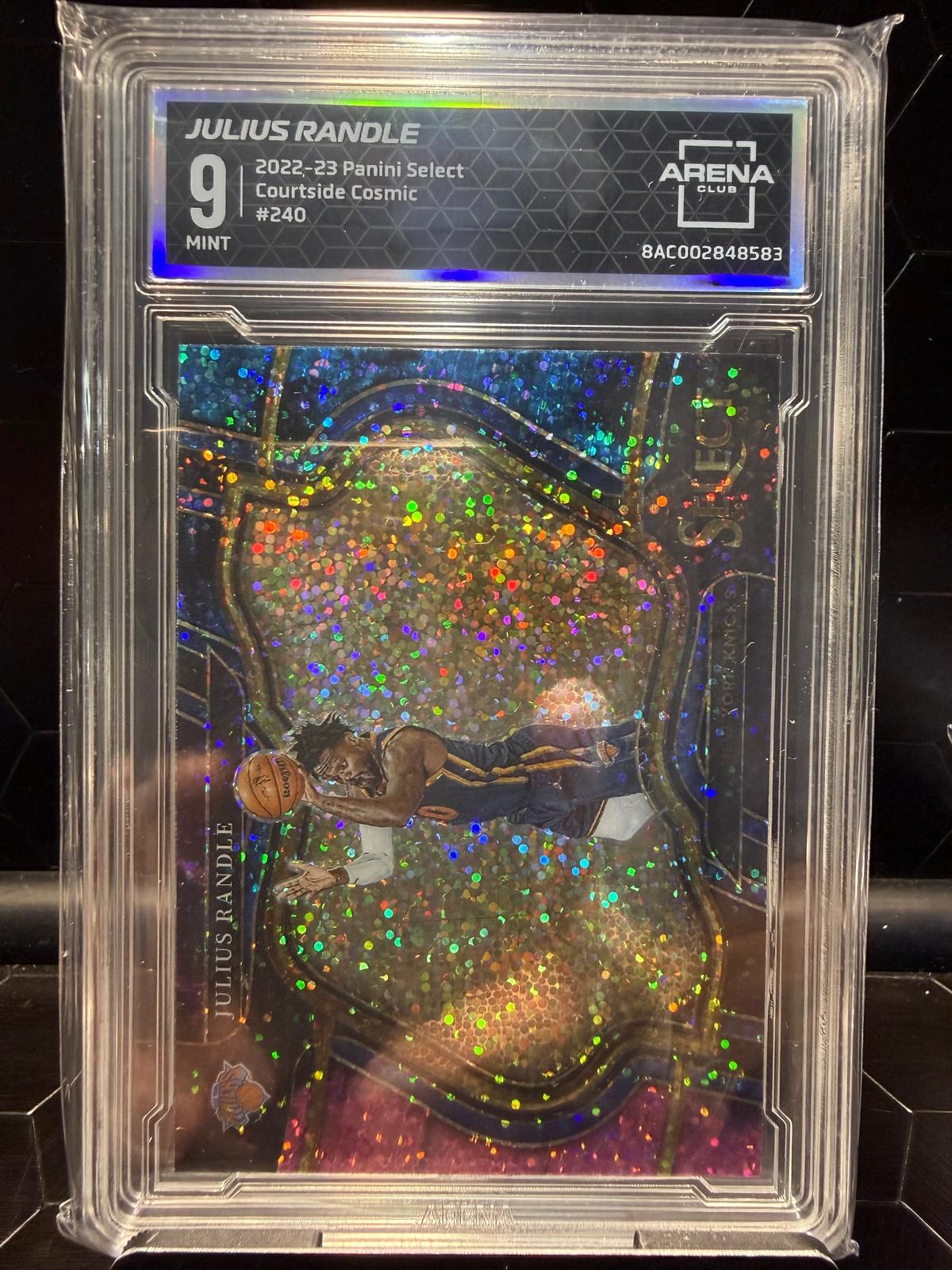 2022–23 Panini Select Julius Randle #240 Courtside Cosmic Prizm Arena Club 9