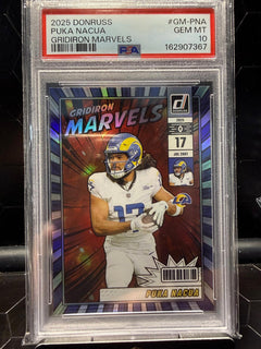 2025 Panini Donruss #GM-PNA Puka Nacua Gridiron Marvels PSA 10