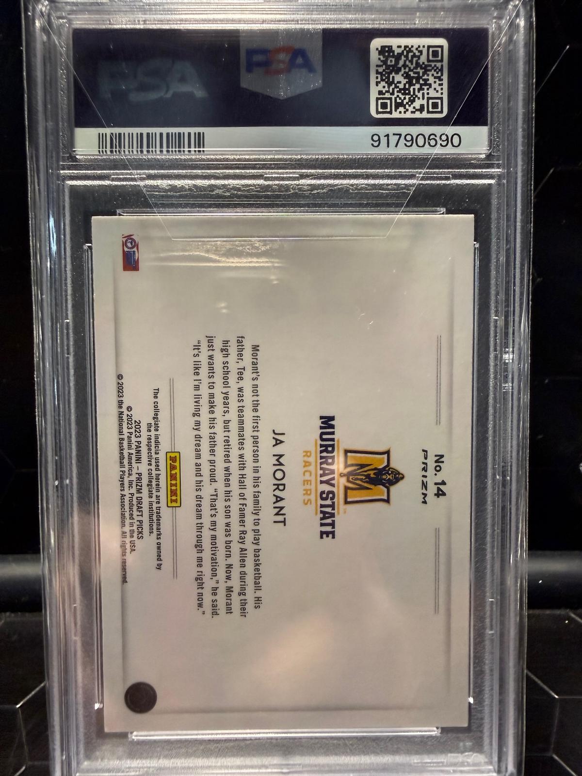 2023 Panini Prizm Draft Picks Ja Morant #14 Color Blast PSA 10