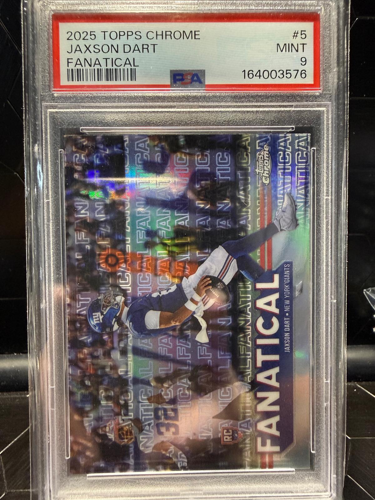 2025 Topps Chrome Jaxson Dart #5 Fanatical RC PSA 9