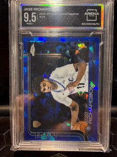 2025-26 Topps Chrome Sapphire Jase Richardson #275 RC Arena Club 9.5
