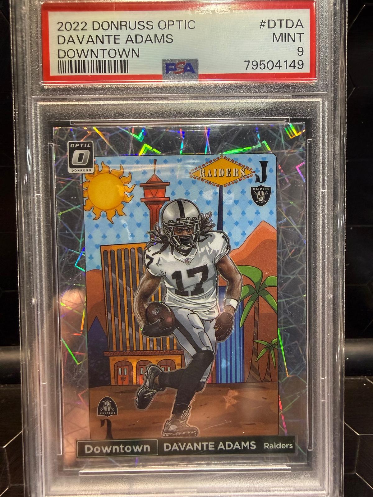 2022 Panini Donruss Optic Davante Adams #DT-DA Downtown! SSP PSA 9