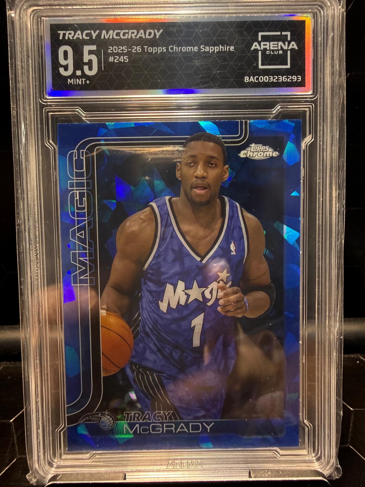 2025-26 Topps Chrome #245 Tracy McGrady Arena Club 9.5