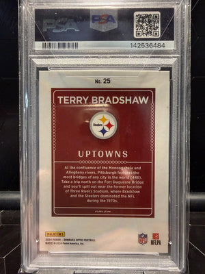 2024 Donruss Optic #25 Terry Bradshaw Uptowns PSA 9