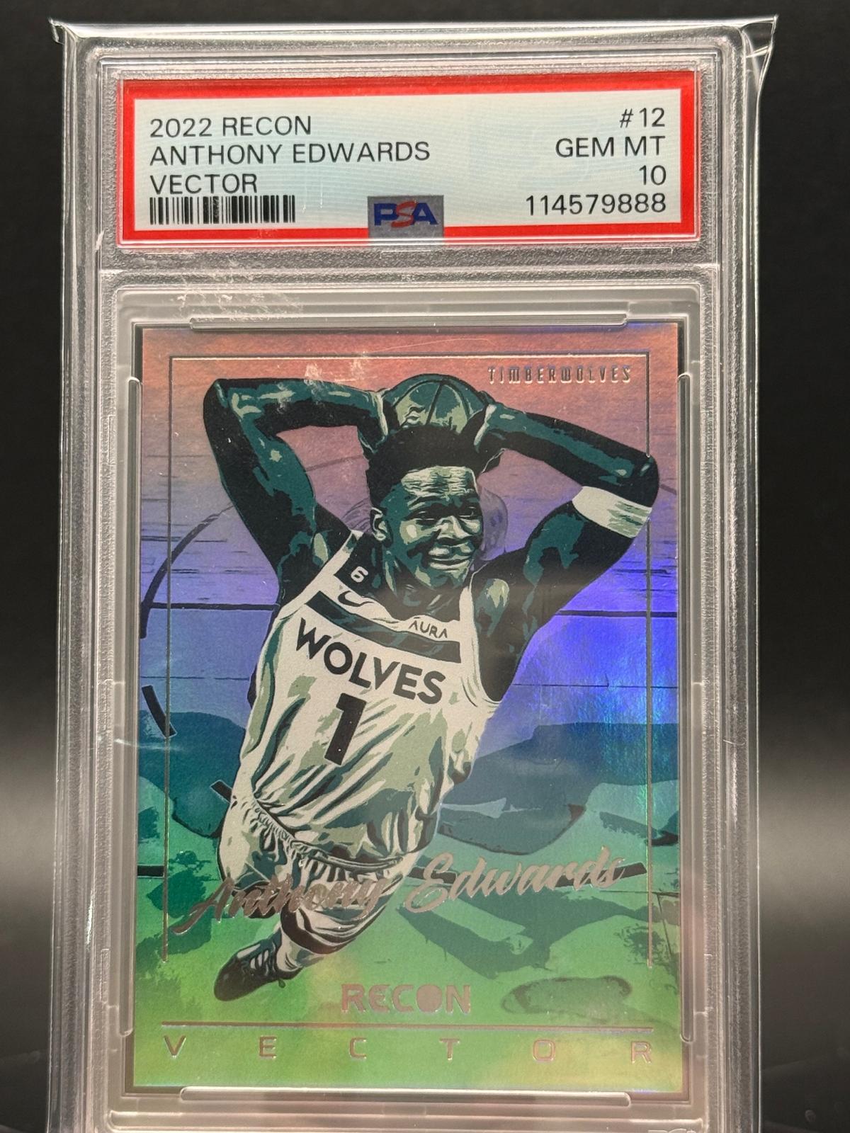 2022-23 Panini Recon Anthony Edwards #12 Vector PSA 10