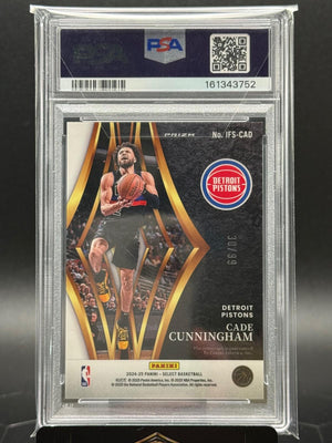2024-25 Select Cade Cunningham IFS-CAD In Flight Sig Red Prizm /99 PSA 10
