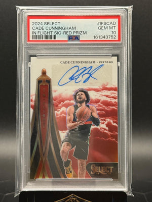 2024-25 Select Cade Cunningham IFS-CAD In Flight Sig Red Prizm /99 PSA 10