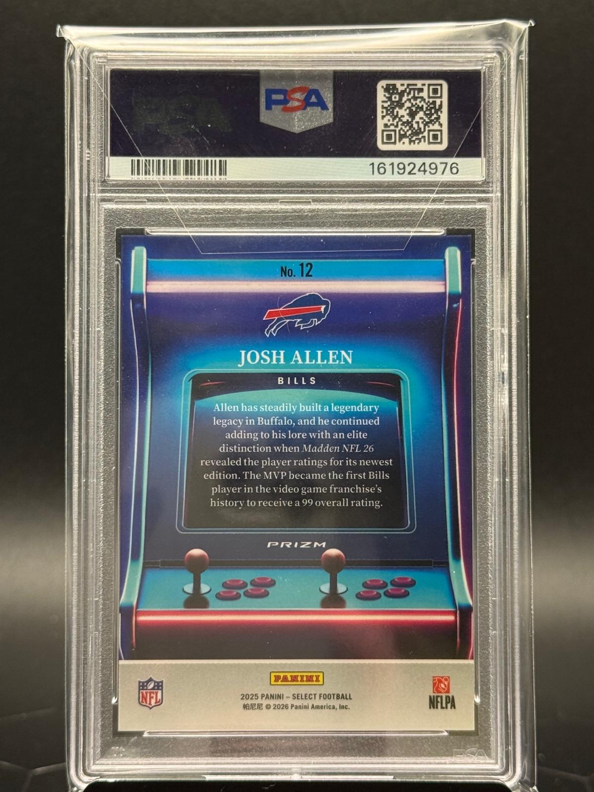 2025 Panini Select #12 Josh Allen Starcade PSA 10