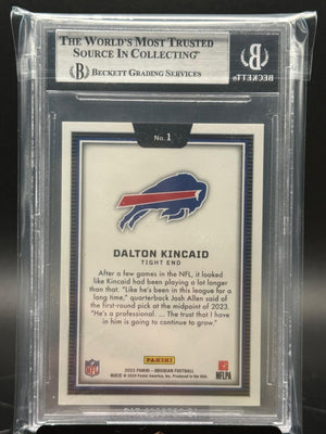 2023 Panini Obsidian #1 Black Color Blast Dalton Kincaid BGS 9