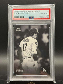 2025 Topps Black & White #1 Shohei Ohtani PSA 10