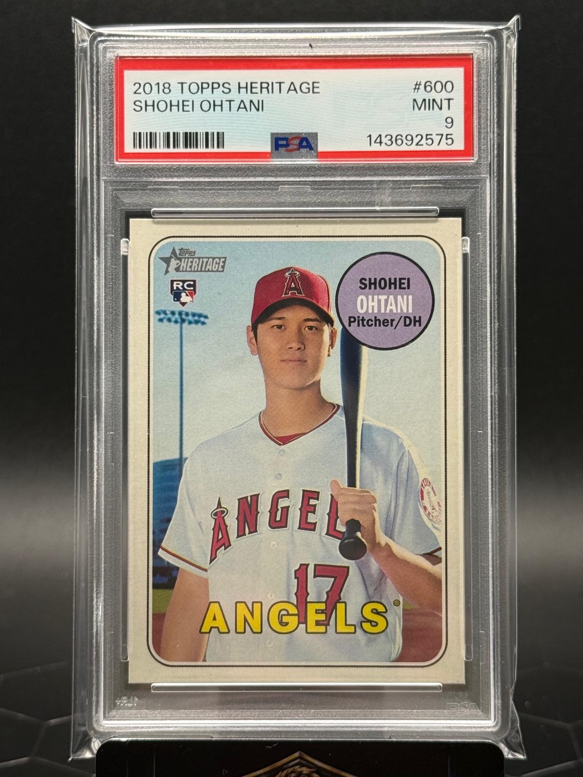 2018 Topps Heritage #600 Shohei Ohtani PSA 9
