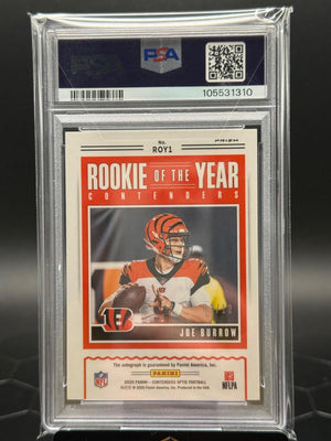 2020 Panini Contenders Optic Joe Burrow #ROY1  ROY Contenders Gold Auto /10