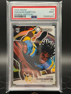 2025 Panini Prizm Omarion Hampton #13 Manga Vertical SSP RC PSA 9