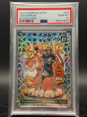 2023 Panini Donruss Optic Joe Burrow #D-4 Downtown SSP PSA 10