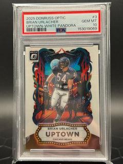 2025 Panini Donruss Optic Brian Urlacher #3 Uptown White Pandora /25 PSA 10