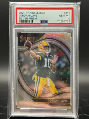2020 Panini Select #347 Jordan Love Silver Prizm PSA 10