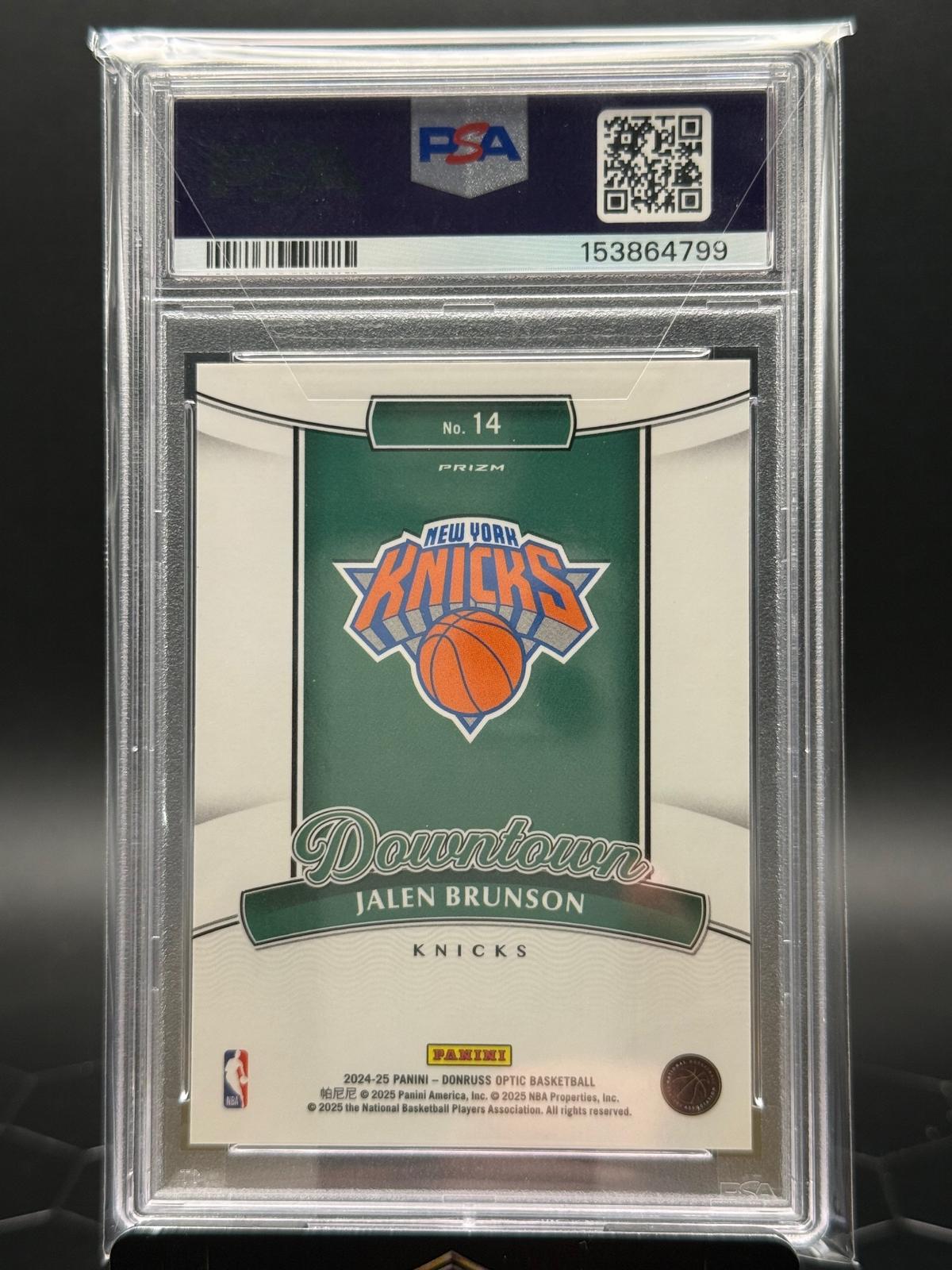 2024 Panini Donruss Optic #14 Jalen Brunson Downtown PSA 9
