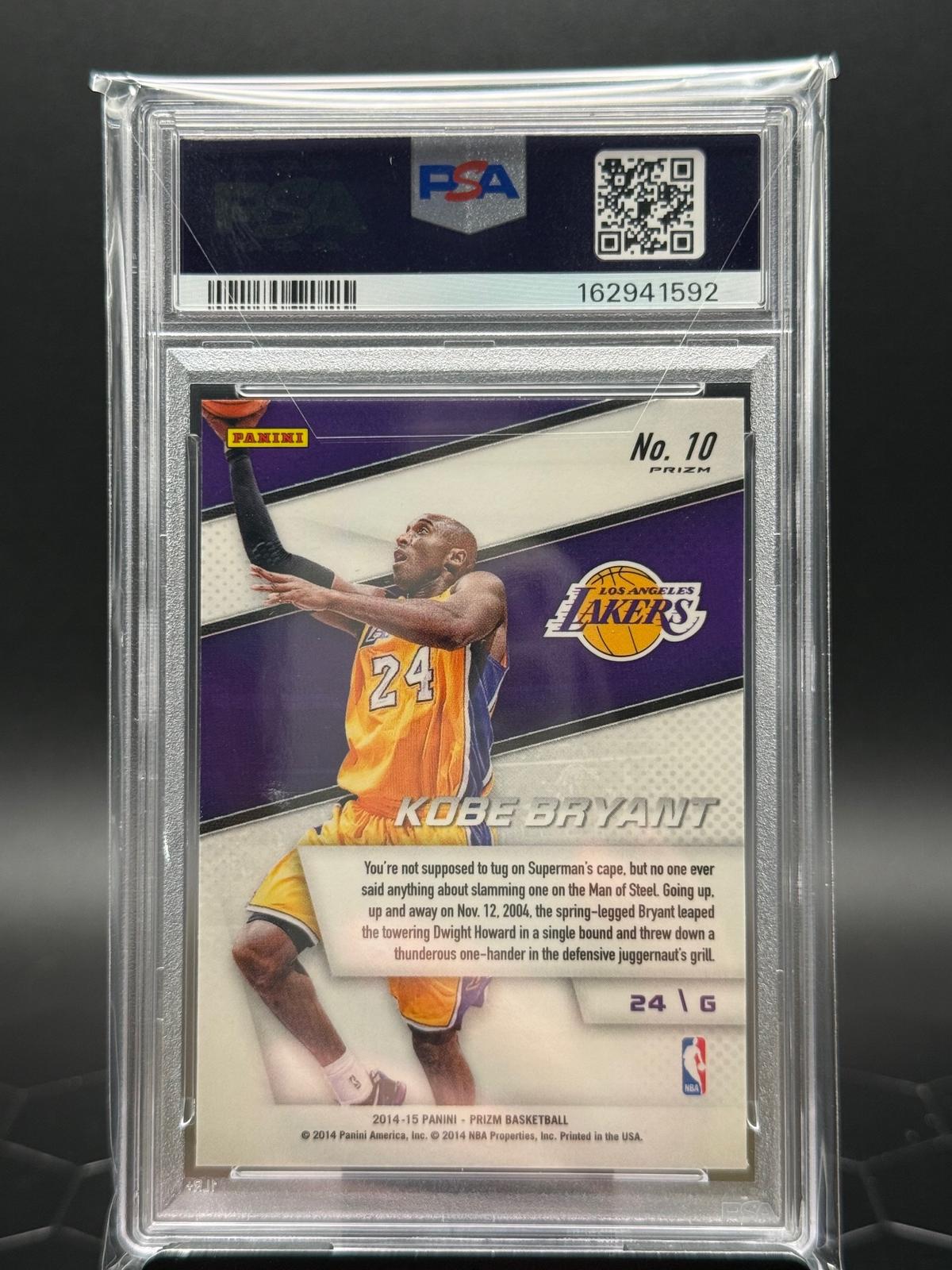 2014-15 Panini Prizm #10 Kobe Bryant Representatives Prizm PSA 10