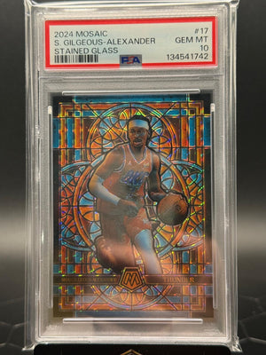 2024 Panini Mosaic #17 Shai Gilgeous Alexander Stained Glass PSA 10