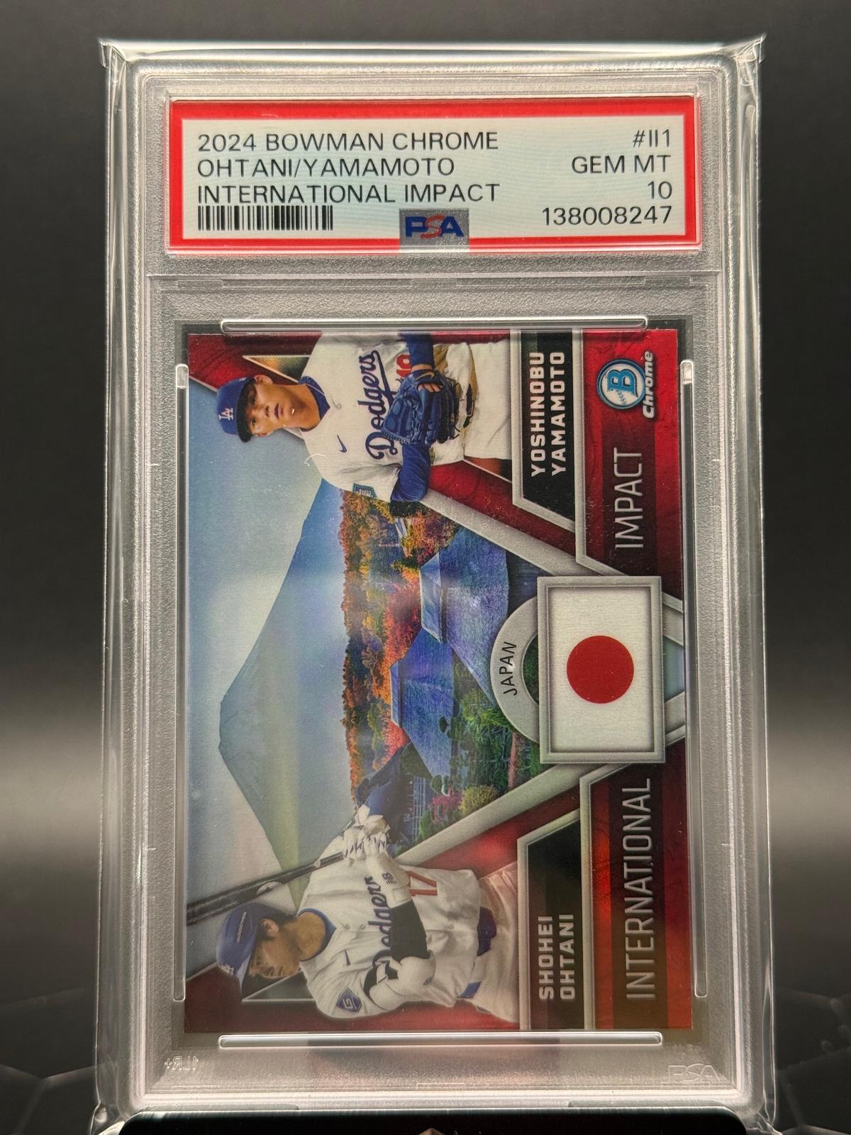 2024 Bowman Chrome #II-1 Ohtani / Yamamoto International Impact PSA 10