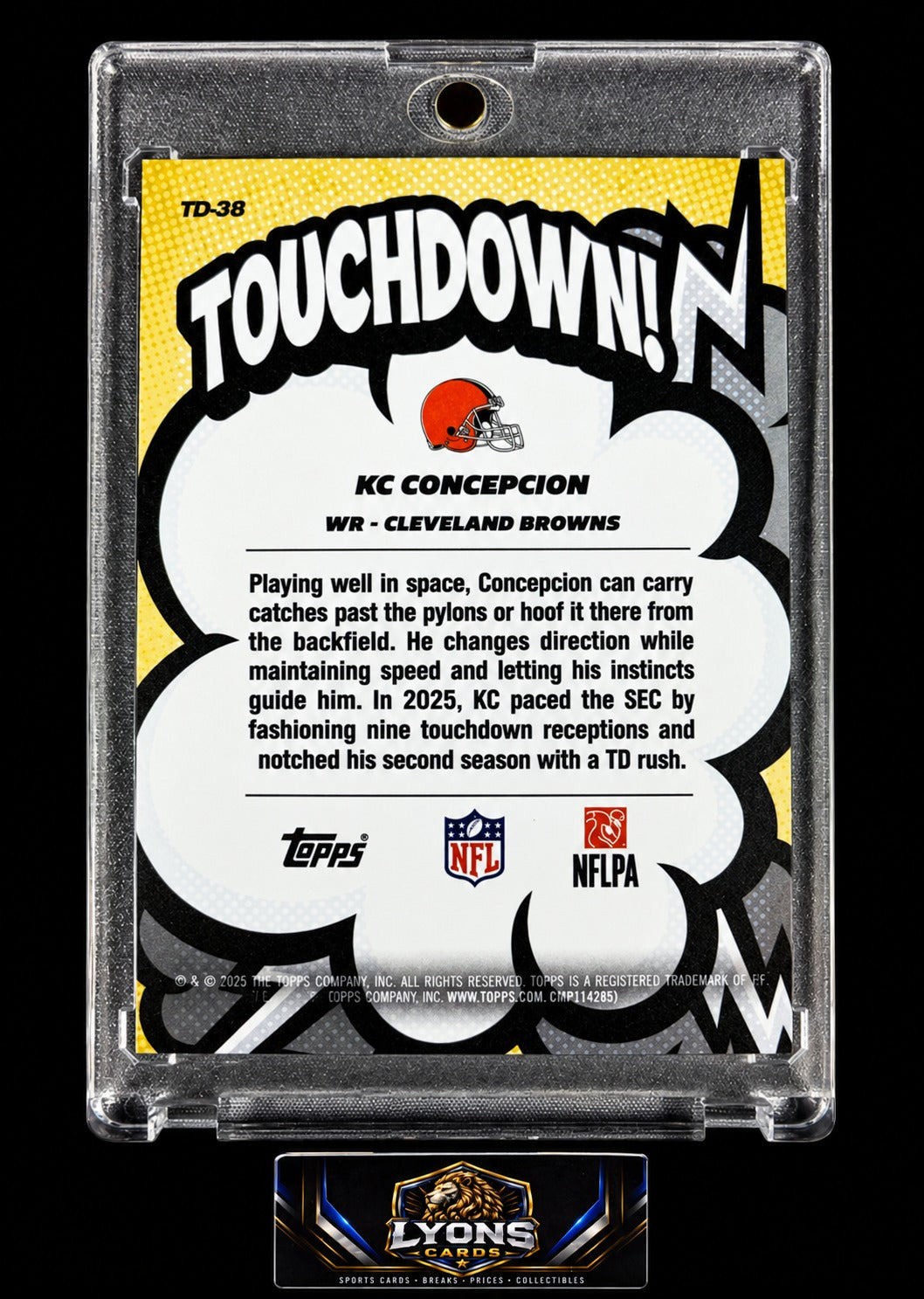 2026 Topps Flagship KC Concepcion #TD-38 Suddenly Touchdown! SSP RC