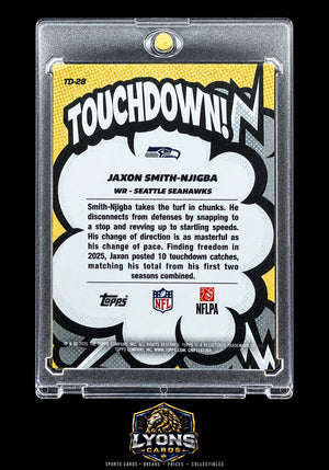 2026 Topps Flagship Jaxon Smith-Njigba #TD-28 Suddenly Touchdown! SSP
