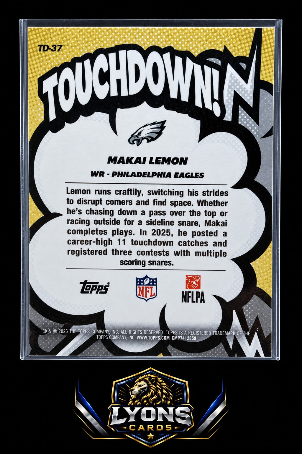 2026 Topps Flagship Makai Lemon #TD-37 Suddenly Touchdown! RC
