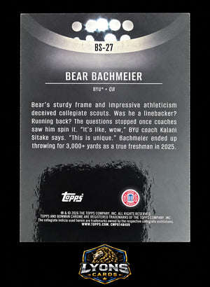 2026 Bowman Chrome U Bear Bachmeier #BS-27 Bowman Spotlights SSP