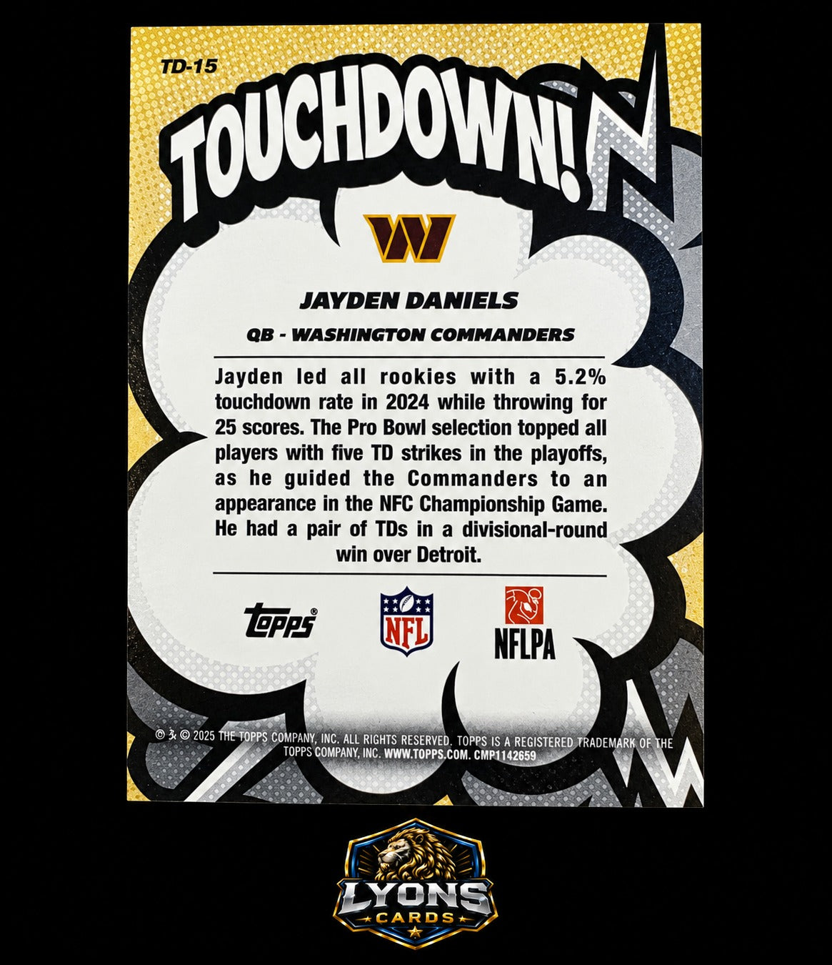 2026 Topps Flagship #TD-15 Jayden Daniels Touchdown!