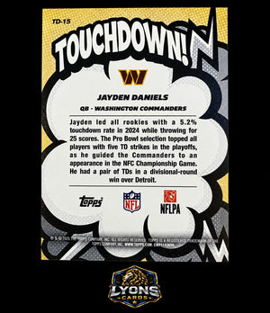 2026 Topps Flagship #TD-15 Jayden Daniels Touchdown!