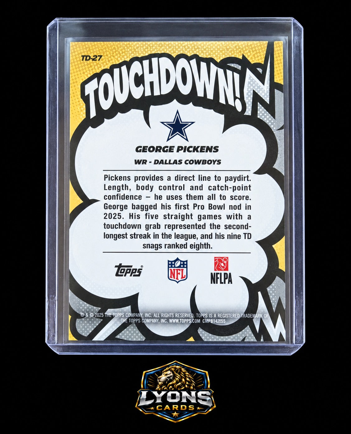 2026 Topps Flagship George Pickens #TD-27 Suddenly Touchdown! SSP