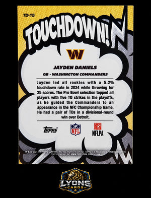 2026 Topps Flagship #TD-15 Jayden Daniels Touchdown!