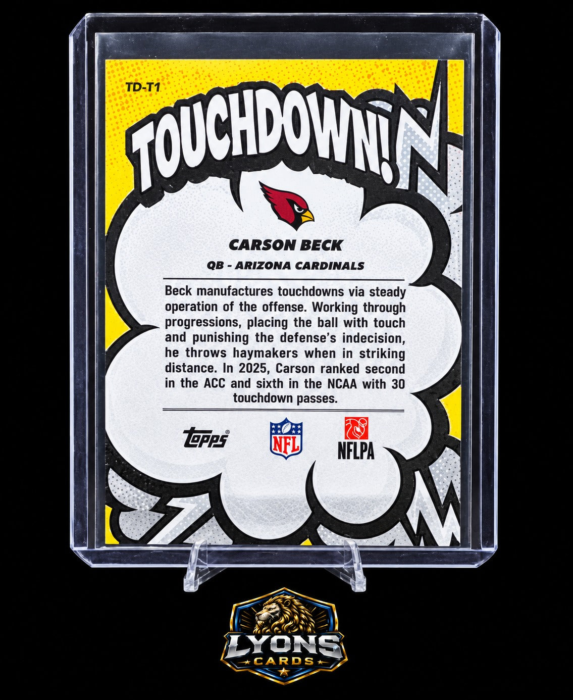2026 Topps Flagship #TD-T1 Carson Beck Touchdown!