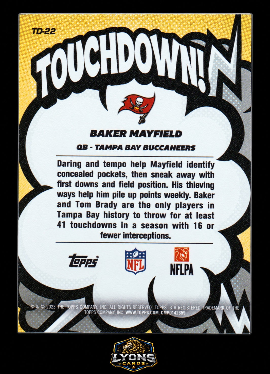 2026 Topps Flagship #TD-22 Baker Mayfield Touchdown!
