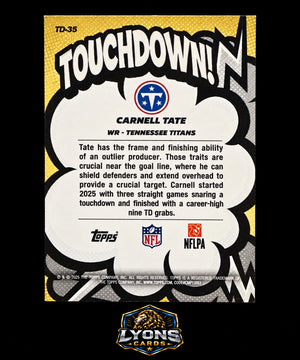 2026 Topps Flagship #TD-35 Carnell Tate Touchdown!