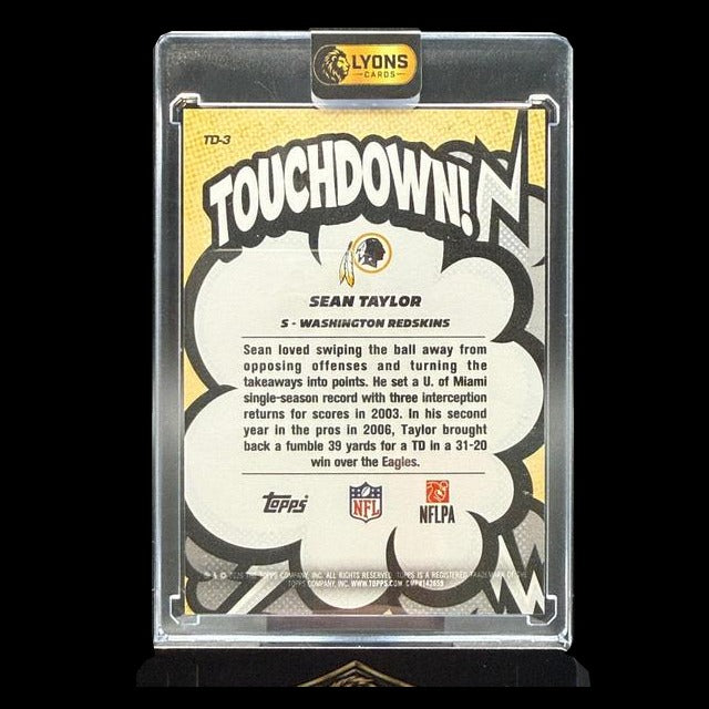 2026 Topps Flagship Sean Taylor #TD-3 Touchdown SSP Washington Redskins