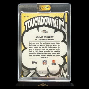 2026 Topps Flagship Lamar Jackson #TD-30 Touchdown SP Baltimore Ravens